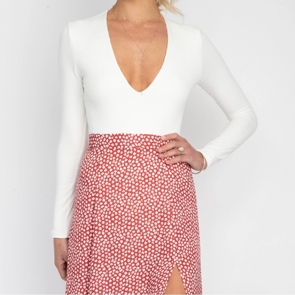 RESA long sleeve white bodysuit size large
